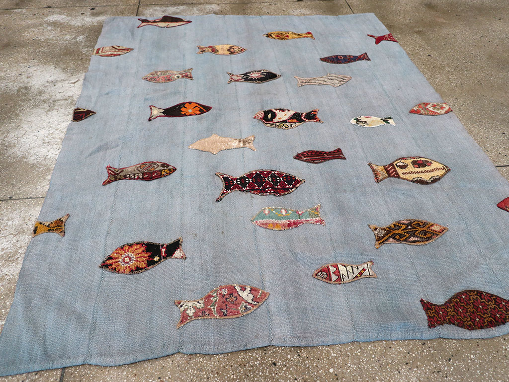 Contemporary Turkish Kilim Accent Rug, No.17367 - Gss