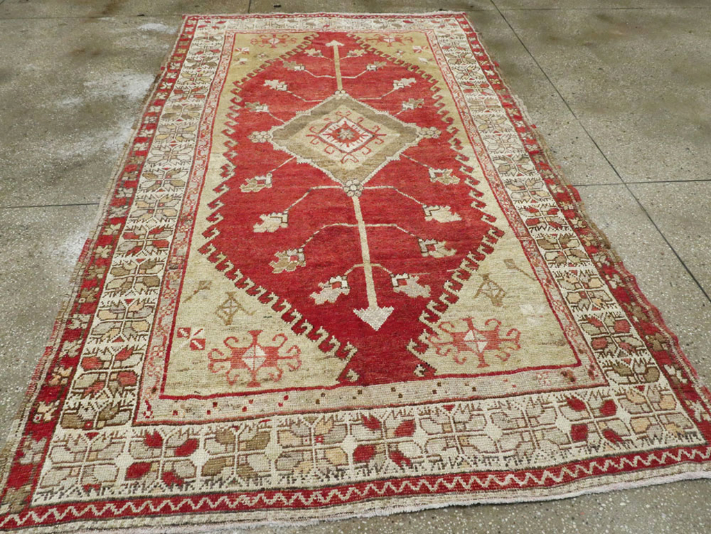 Antique Oushak Carpet, No.17376 - Gss