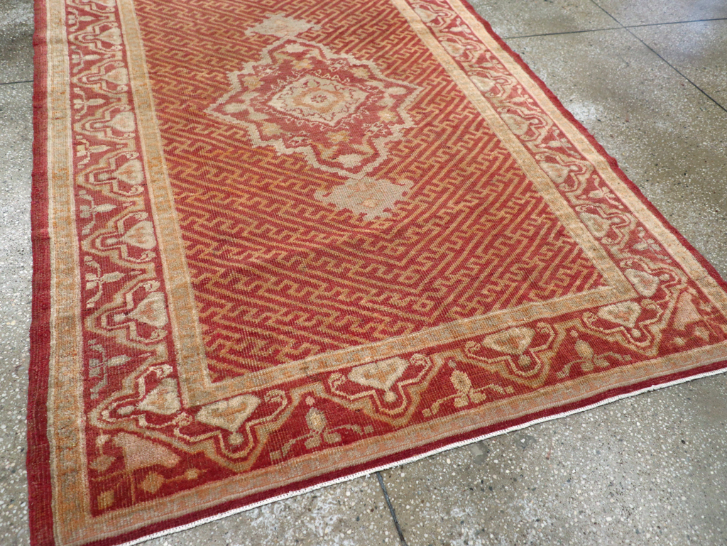 Antique Turkish Oushak Accent Rug, No.17396 - Gss