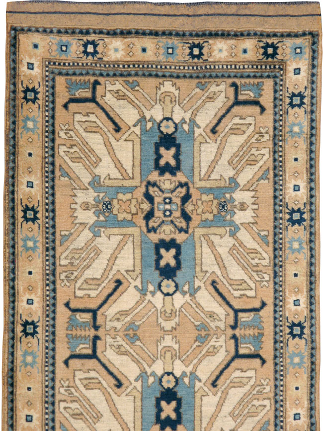 Antique Turkish Kazak Runner, No.17452 - Gss