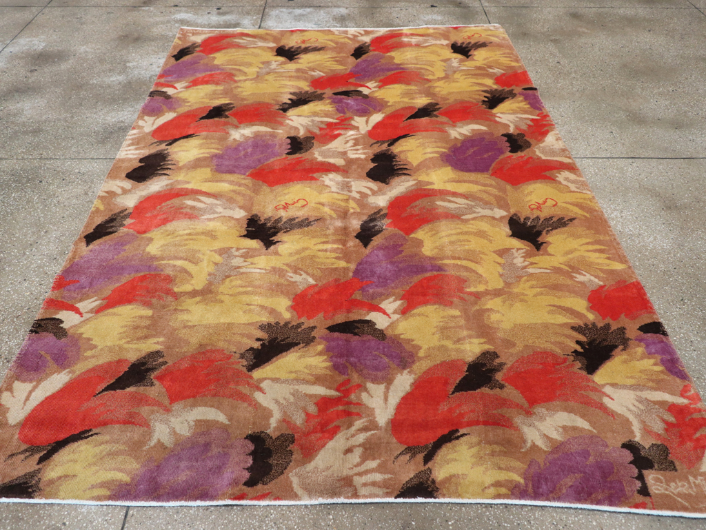 Vintage Turkish Art Deco Rug, No.17470 - Gss