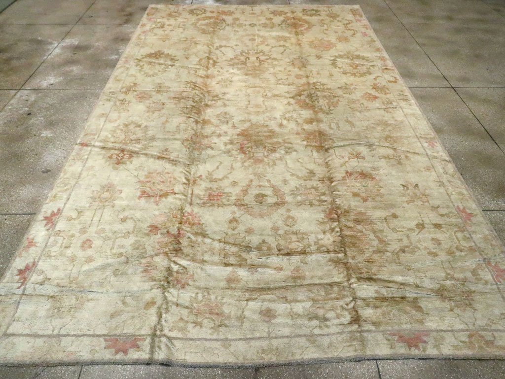 Antique Turkish Oushak Carpet, No.17490 - Gss