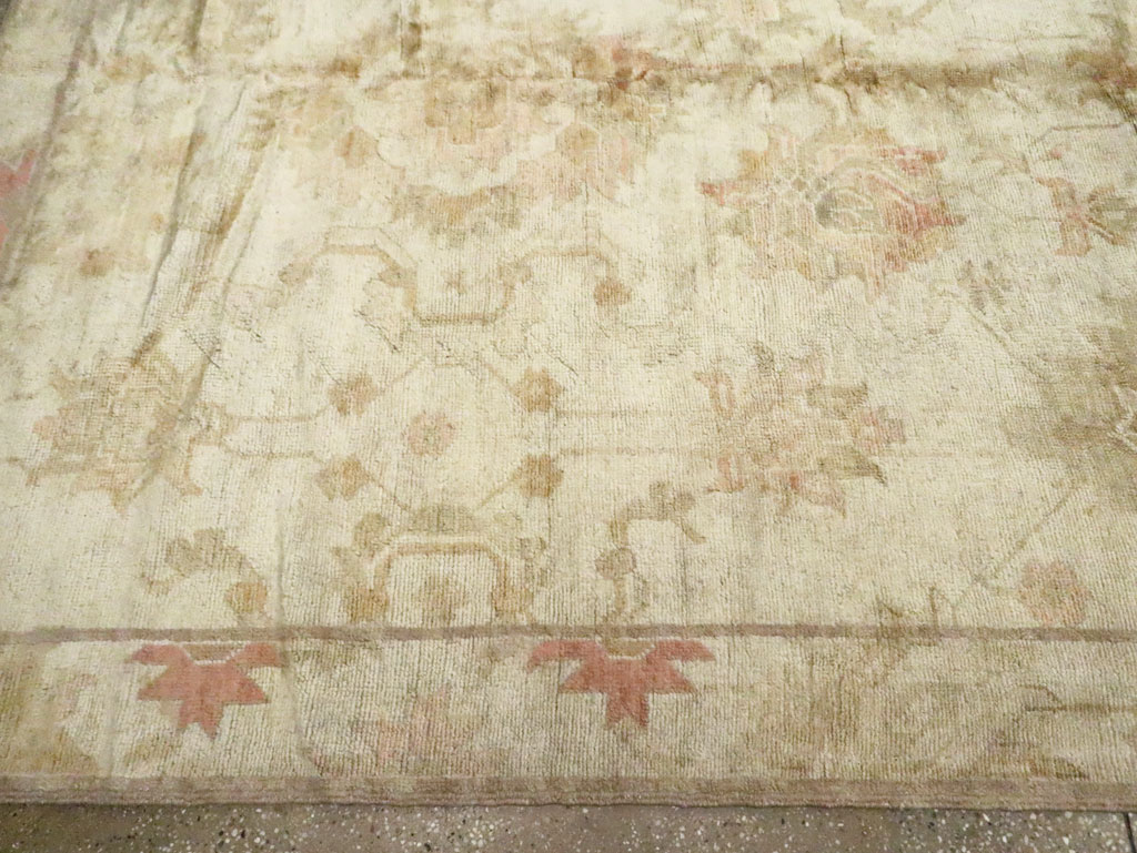 Antique Turkish Oushak Carpet, No.17490 - Gss