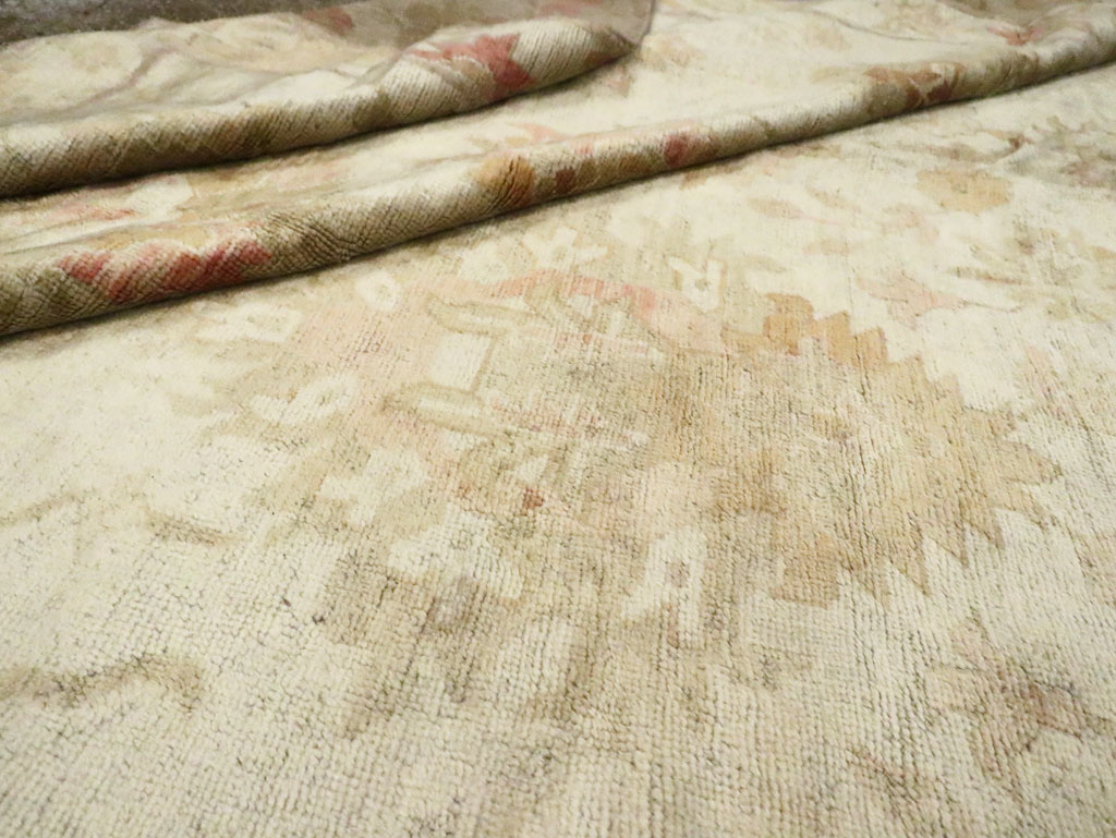 Antique Turkish Oushak Carpet, No.17490 - Gss