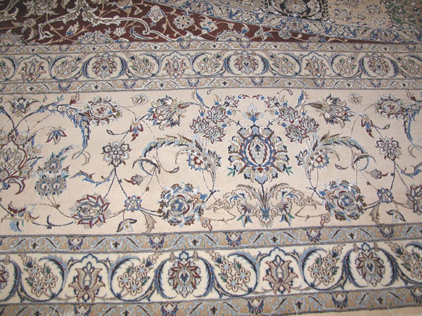 Vintage Persian Nain Square Oversize Carpet, No.17491 - Gss