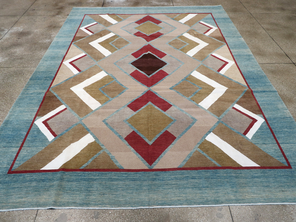 Modernist Persian Tabriz Carpet, No.17507 - Gss