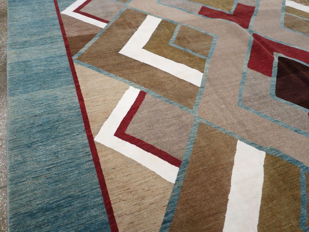 Modernist Persian Tabriz Carpet, No.17507 - Gss