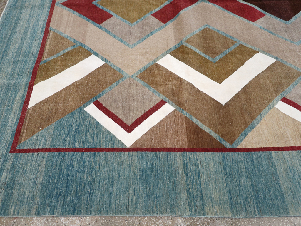 Modernist Persian Tabriz Carpet, No.17507 - Gss