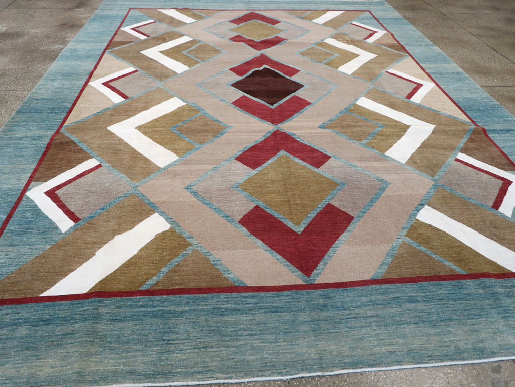 Modernist Persian Tabriz Carpet, No.17507 - Gss