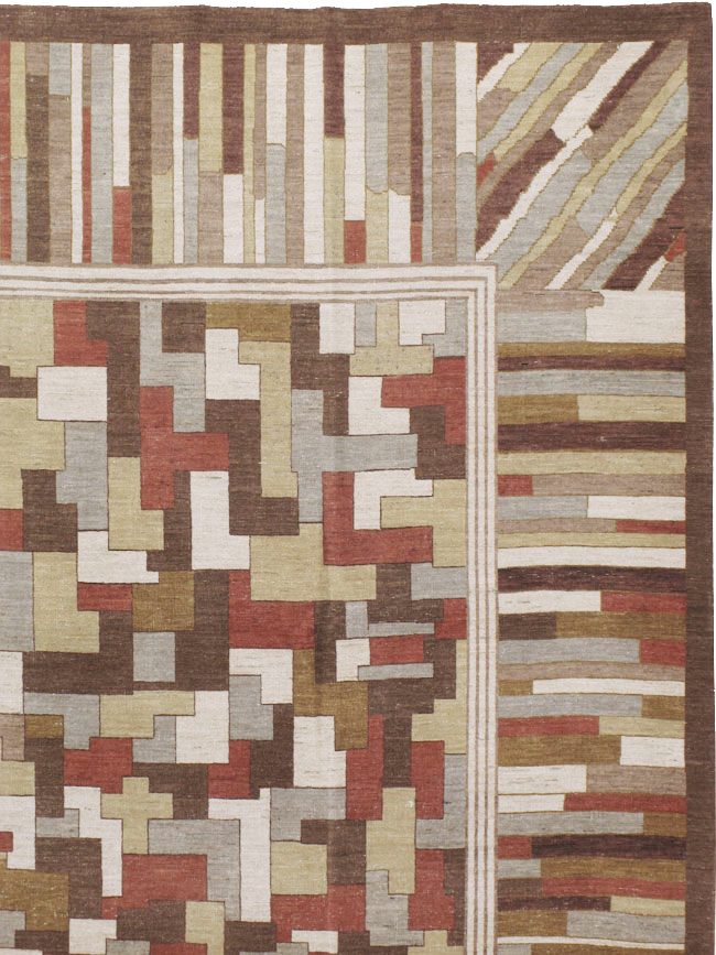 Modernist Persian Tabriz  Carpet, No.17508 - Gss