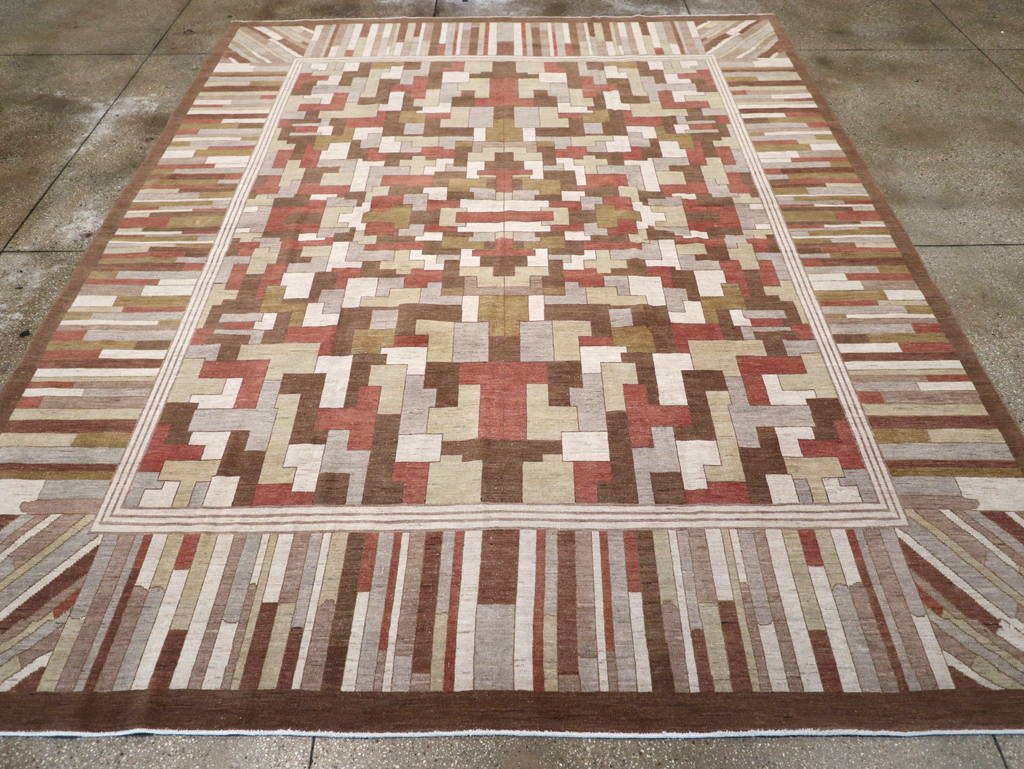 Modernist Persian Tabriz  Carpet, No.17508 - Gss