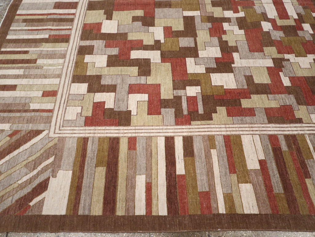 Modernist Persian Tabriz  Carpet, No.17508 - Gss