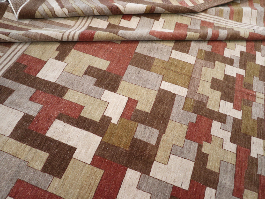 Modernist Persian Tabriz  Carpet, No.17508 - Gss