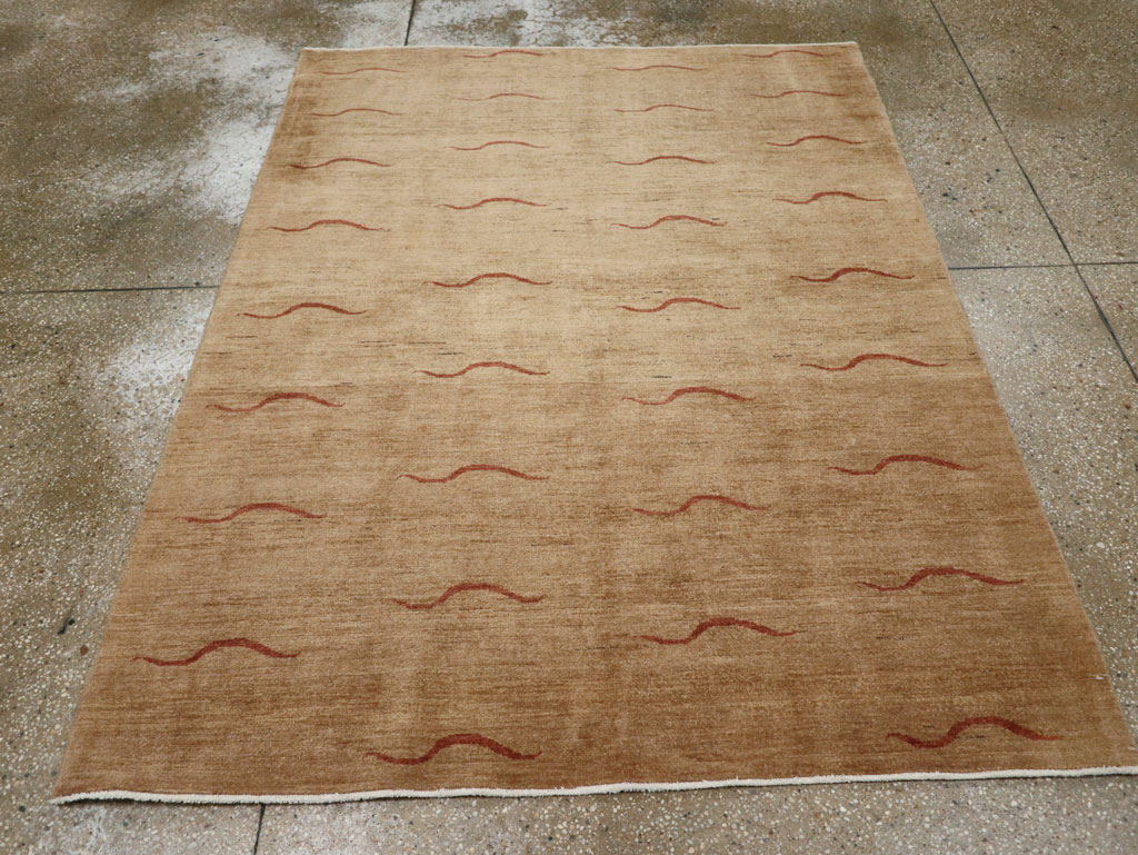 Modernist Persian Tabriz Rug, No.17509 - Gss