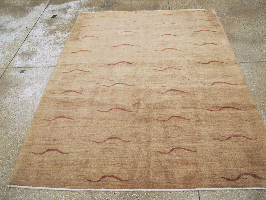 Modernist Persian Tabriz Rug, No.17509 - Gss