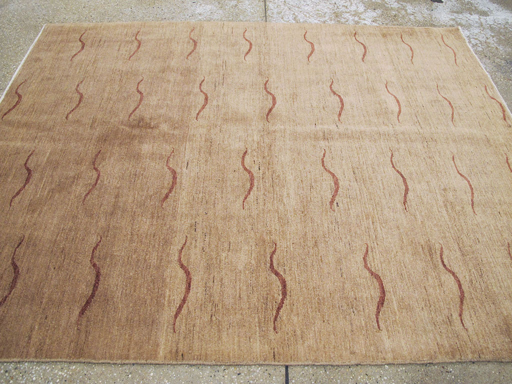 Modernist Persian Tabriz Rug, No.17509 - Gss