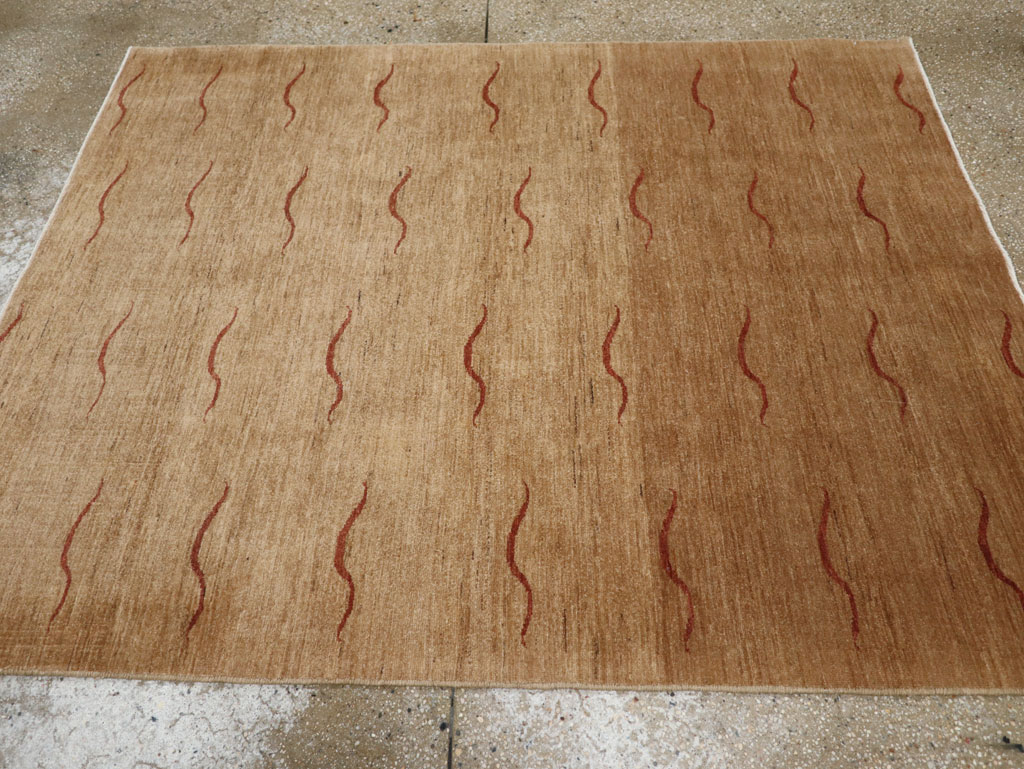 Modernist Persian Tabriz Rug, No.17509 - Gss