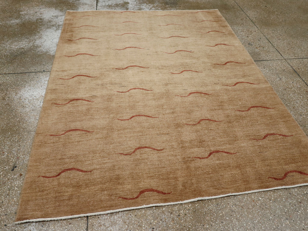 Modernist Persian Tabriz Rug, No.17509 - Gss