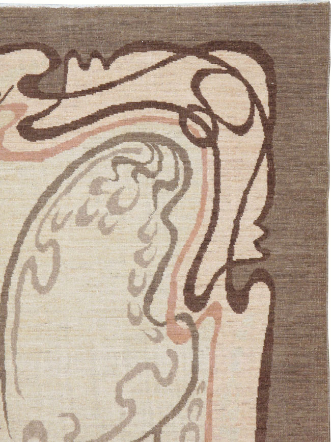 Modernist Persian Tabriz Rug, No.17516 - Gss