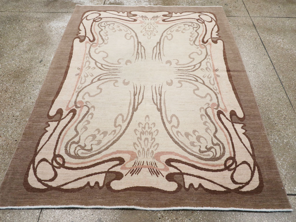 Modernist Persian Tabriz Rug, No.17516 - Gss