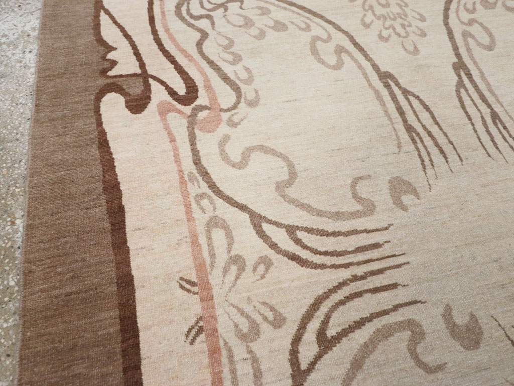 Modernist Persian Tabriz Rug, No.17516 - Gss