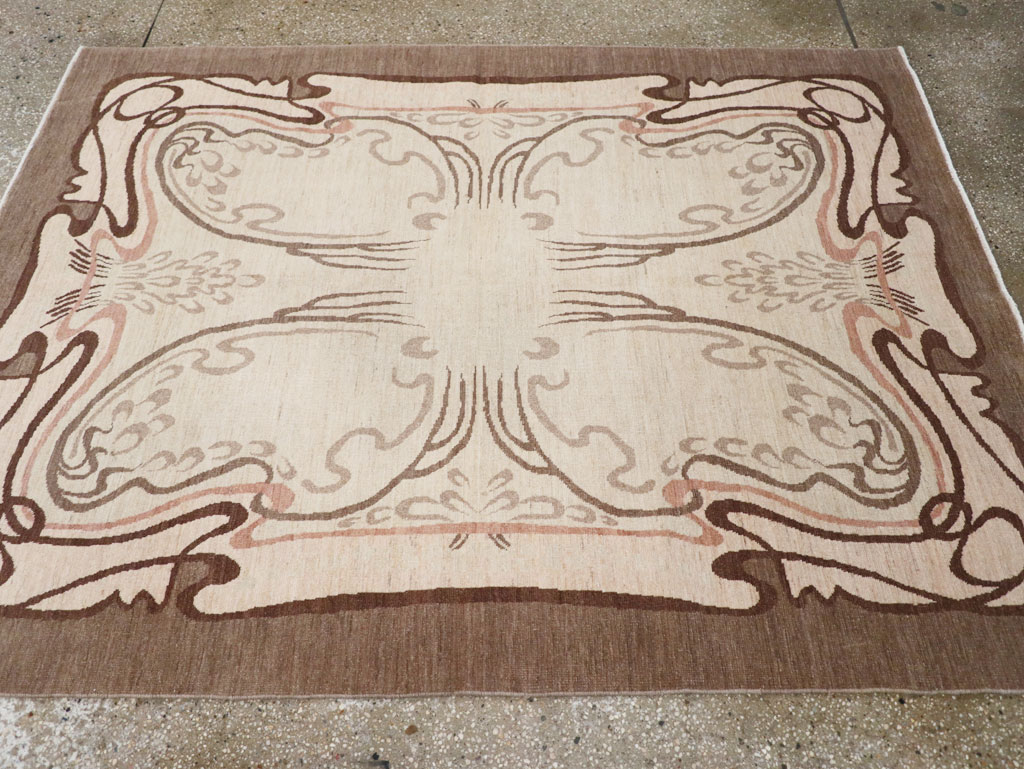 Modernist Persian Tabriz Rug, No.17516 - Gss