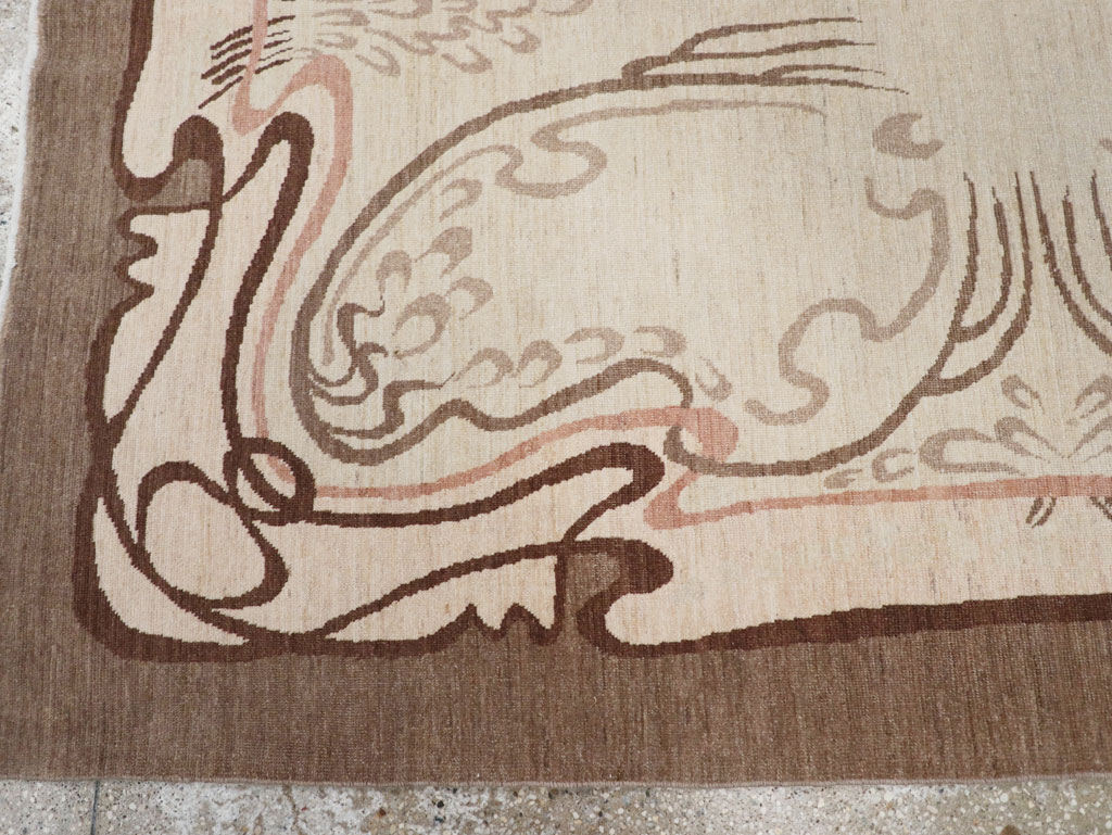 Modernist Persian Tabriz Rug, No.17516 - Gss