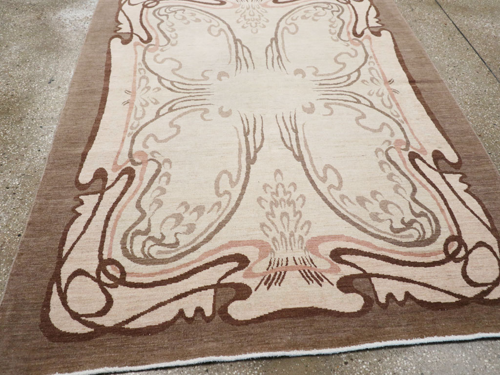 Modernist Persian Tabriz Rug, No.17516 - Gss