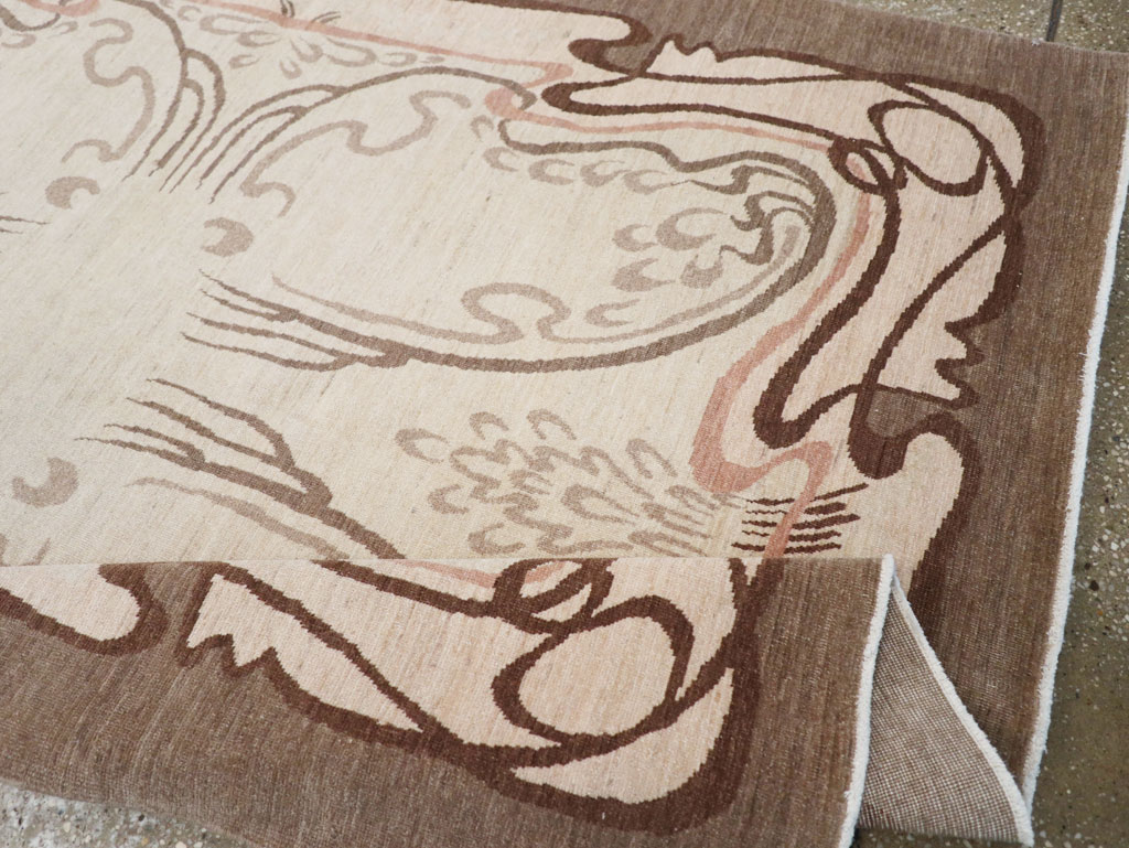 Modernist Persian Tabriz Rug, No.17516 - Gss