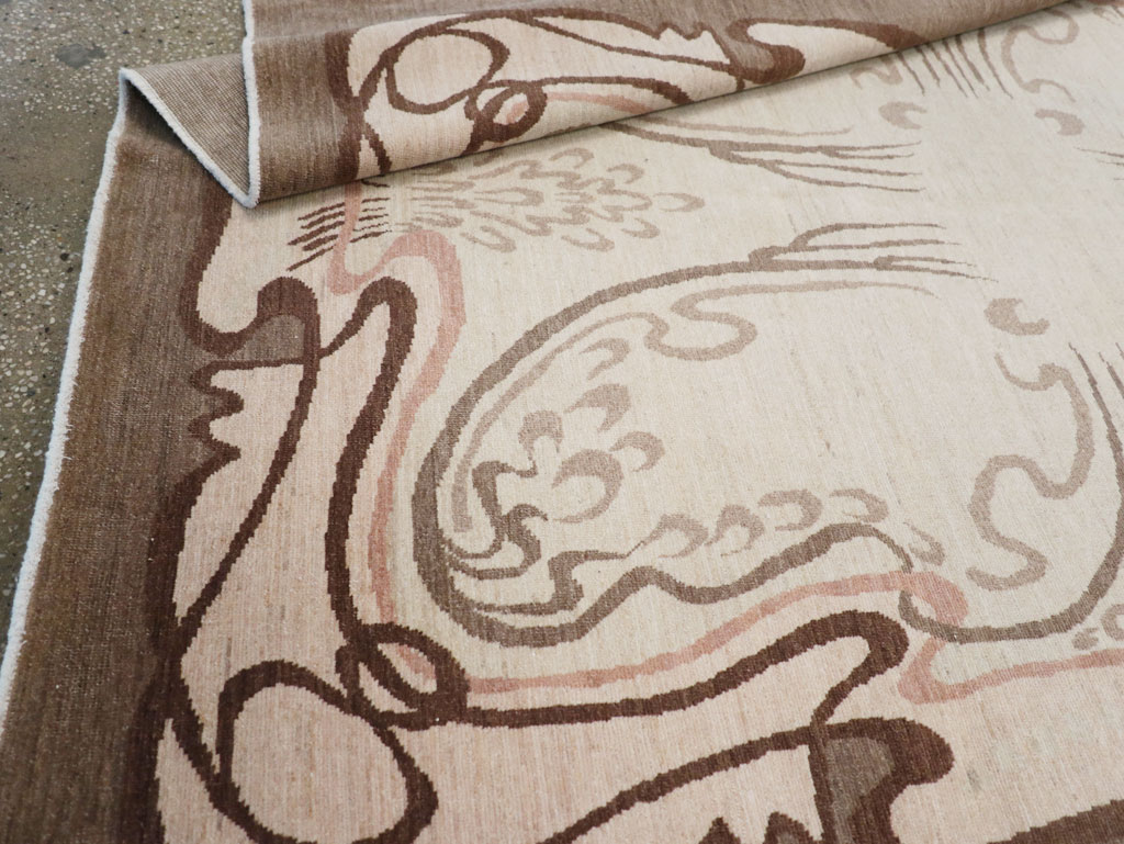 Modernist Persian Tabriz Rug, No.17516 - Gss