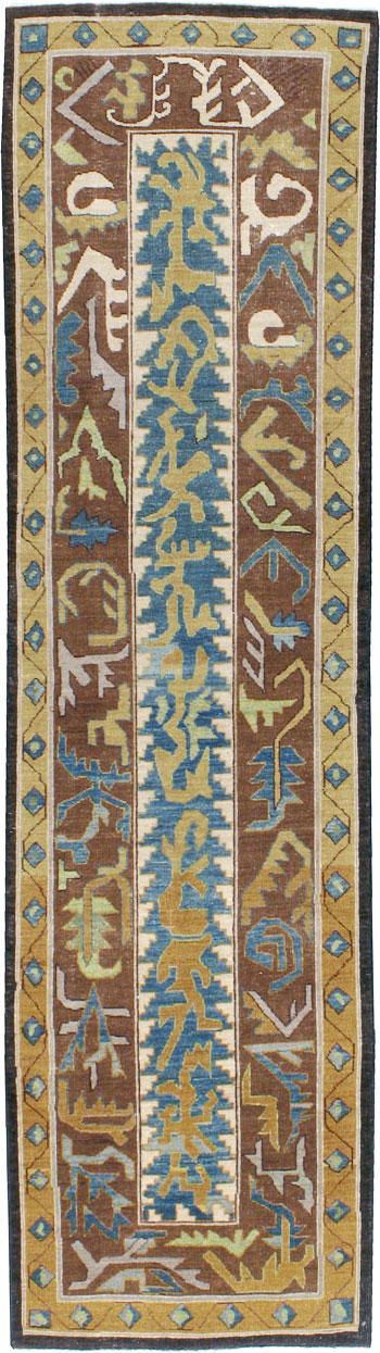 Modernist Persian Tabriz Runner, No.17517 - Gss