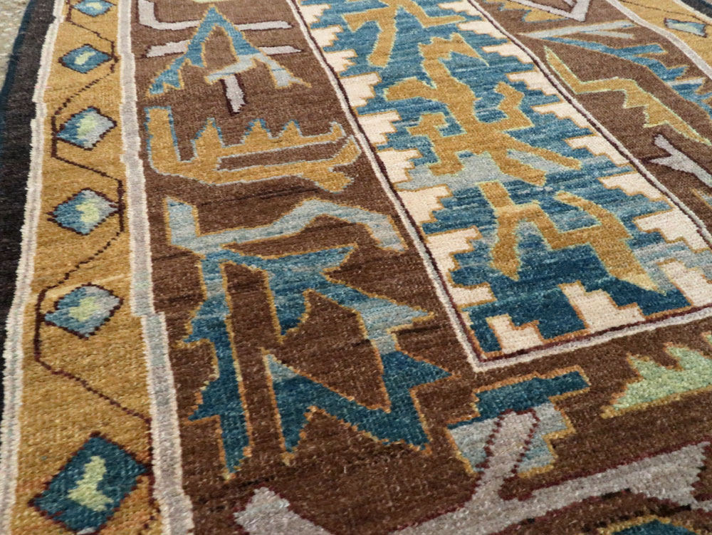 Modernist Persian Tabriz Runner, No.17517 - Gss