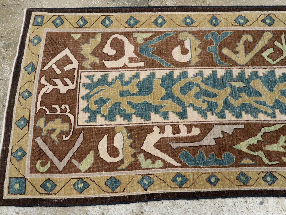 Modernist Persian Tabriz Runner, No.17517 - Gss