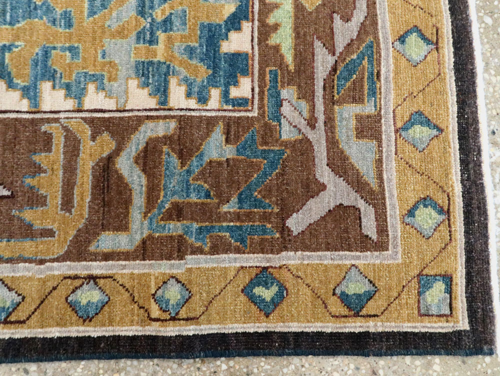 Modernist Persian Tabriz Runner, No.17517 - Gss