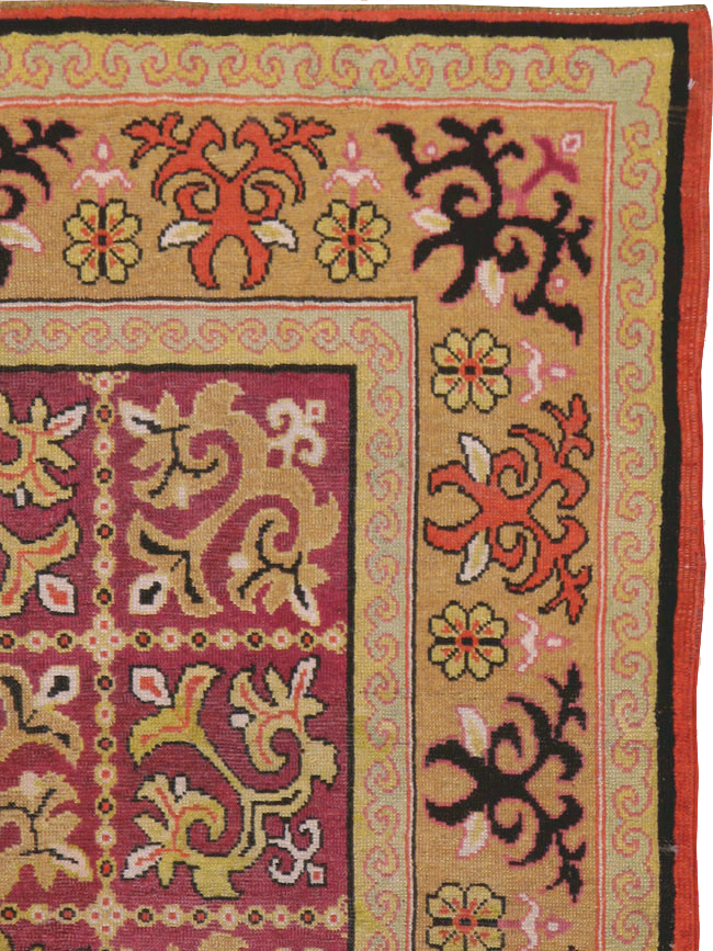 Antique East Turkestan Samarkand Rug, No.17563 - Gss