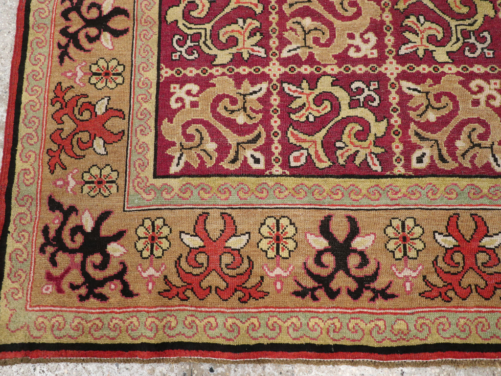 Antique East Turkestan Samarkand Rug, No.17563 - Gss