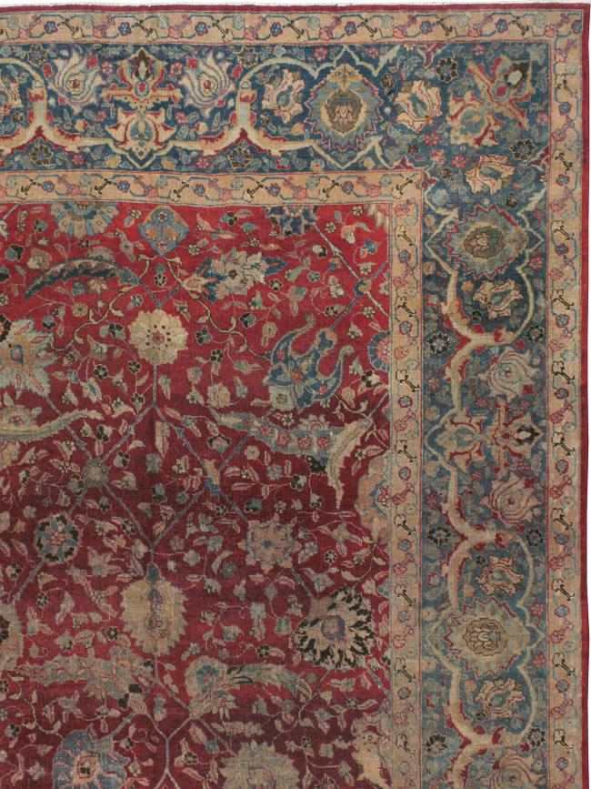 Antique Persian Tabriz Carpet, No.17609 - Gss