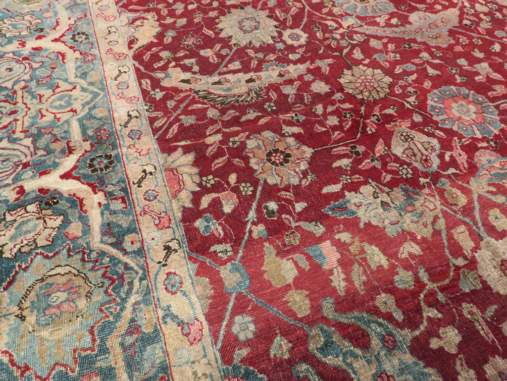 Antique Persian Tabriz Carpet, No.17609 - Gss