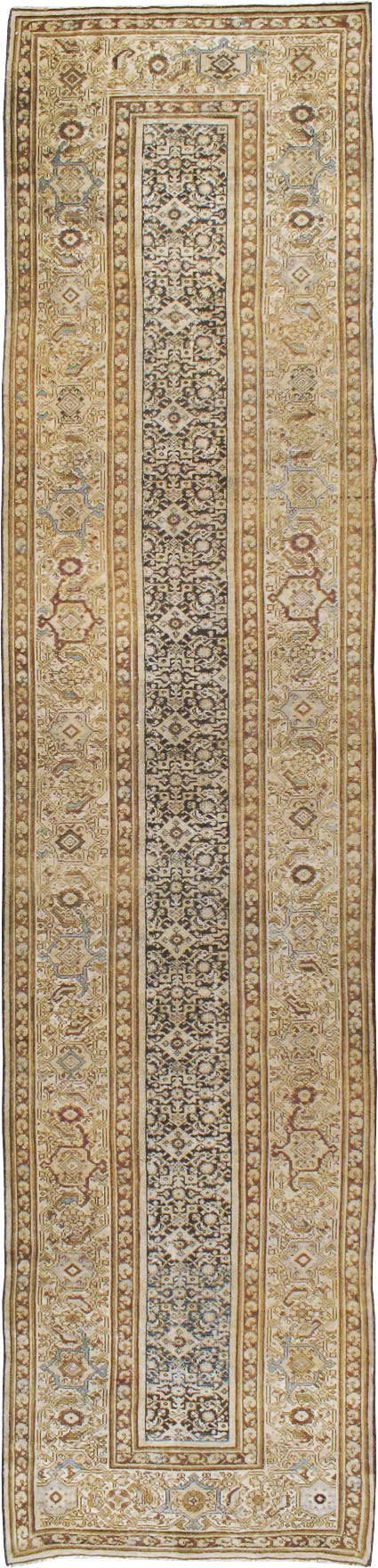 Antique Persian Malayer Runner, No.17621 - Gss