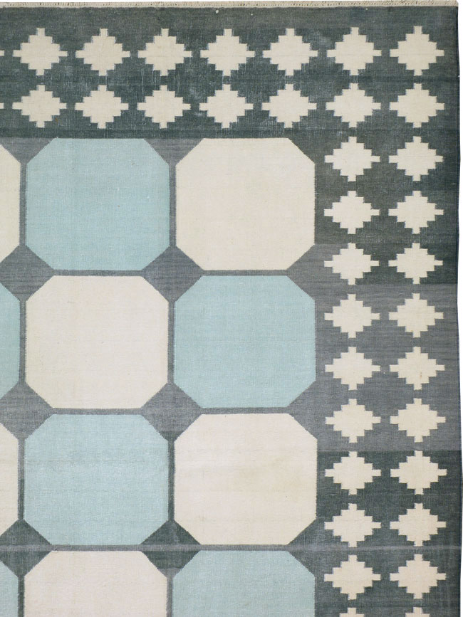 Flat-weave Indian Dhurrie, No.17633 - Gss