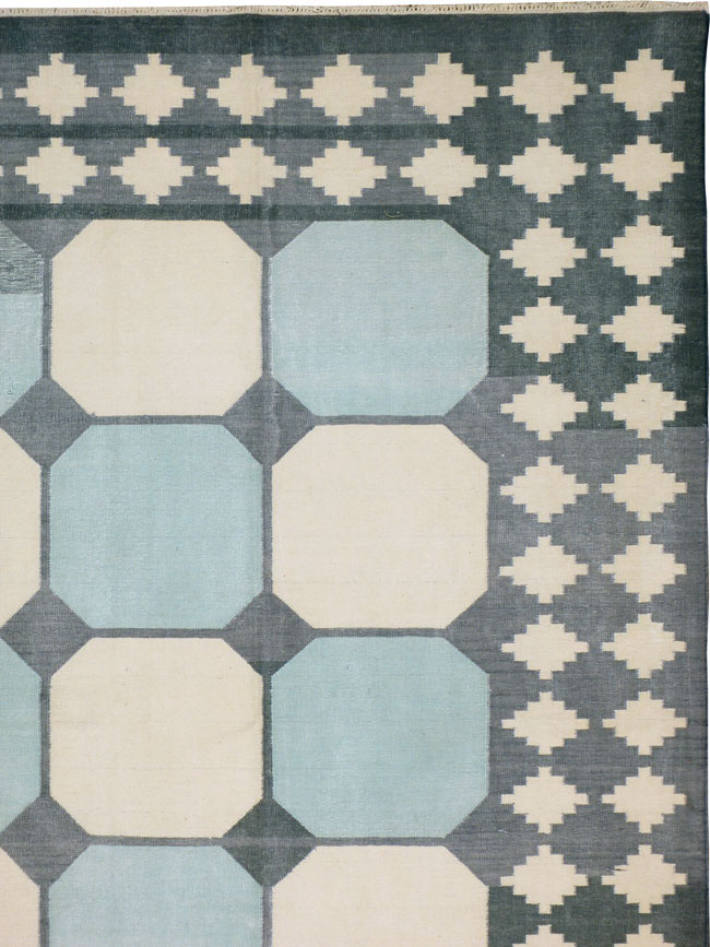 Flat-weave Indian Dhurrie, No.17633 - Gss