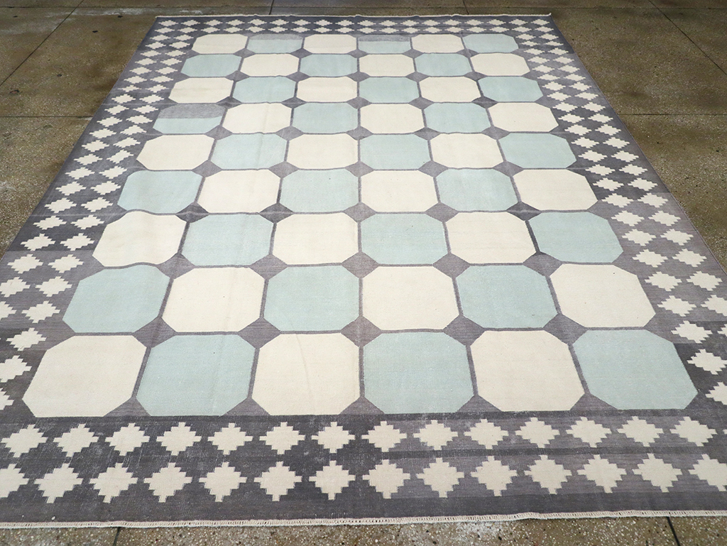 Flat-weave Indian Dhurrie, No.17633 - Gss