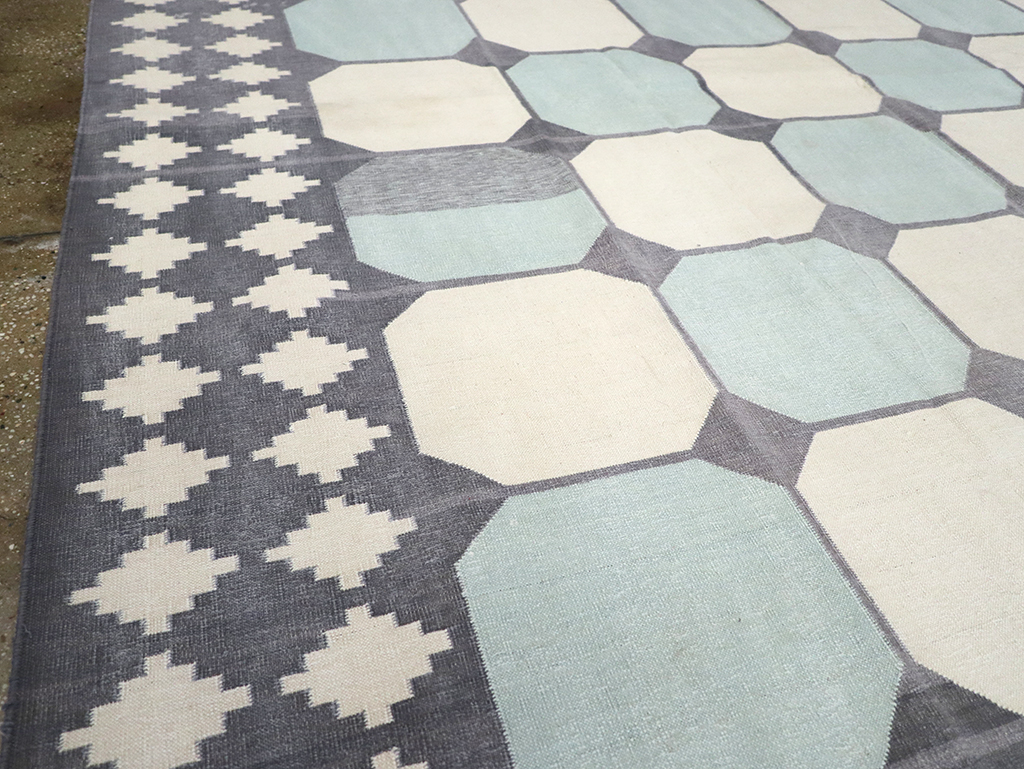 Flat-weave Indian Dhurrie, No.17633 - Gss