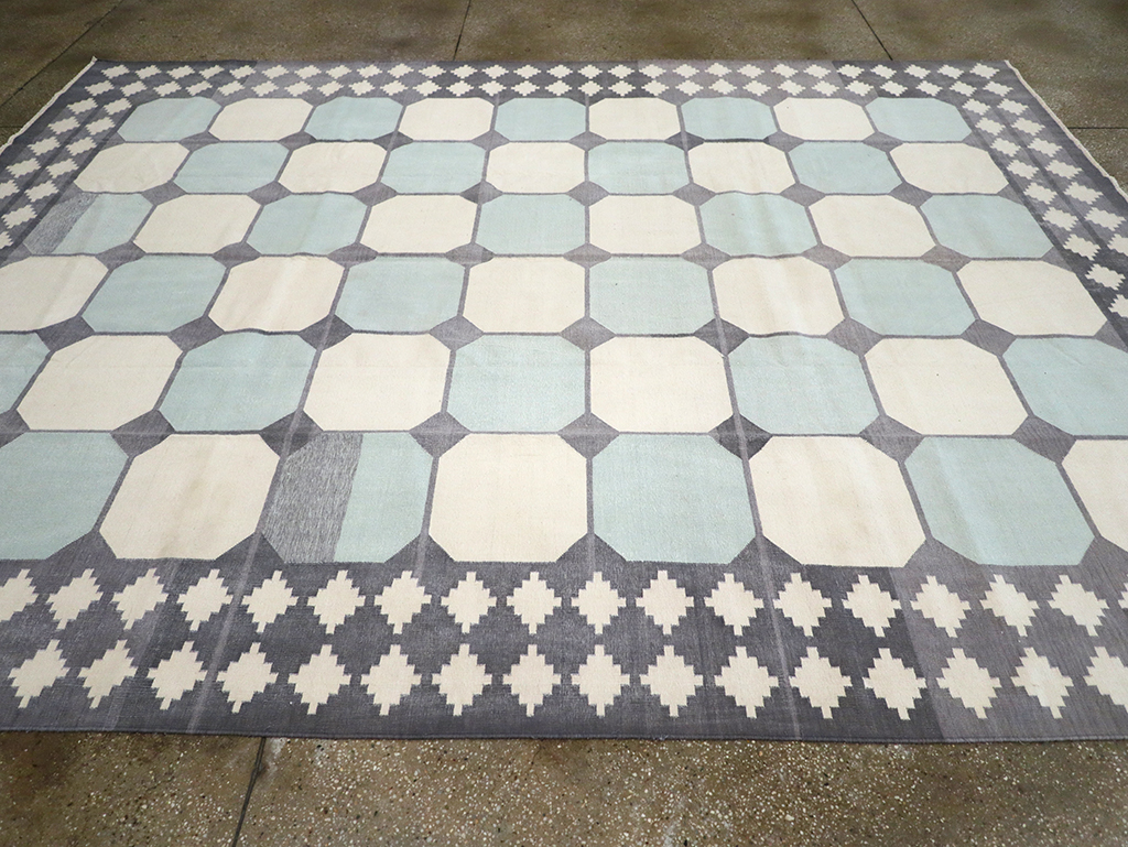 Flat-weave Indian Dhurrie, No.17633 - Gss