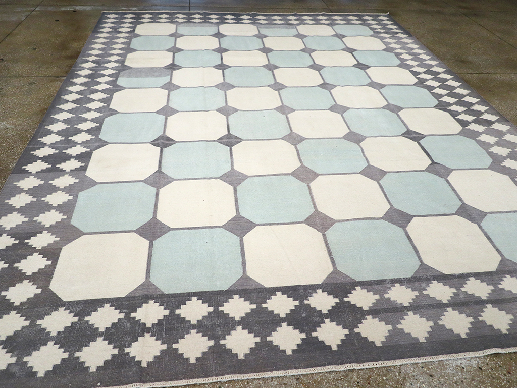 Flat-weave Indian Dhurrie, No.17633 - Gss