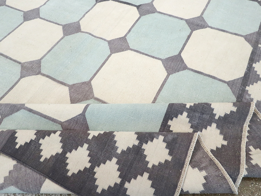 Flat-weave Indian Dhurrie, No.17633 - Gss