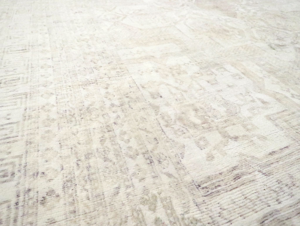 Vintage Cotton Agra Carpet, No.17643 - Gss