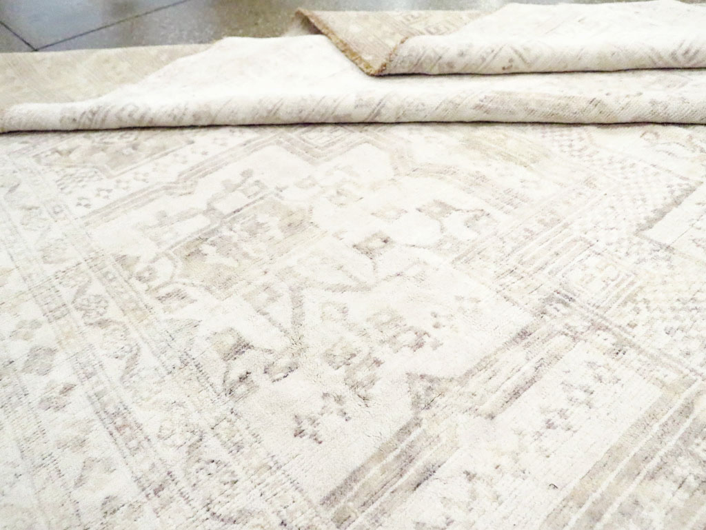 Vintage Cotton Agra Carpet, No.17643 - Gss