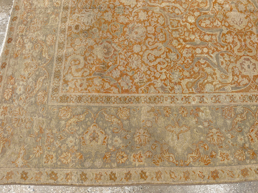 Vintage Turkish Oushak Room Size Carpet, No.17645 - Gss