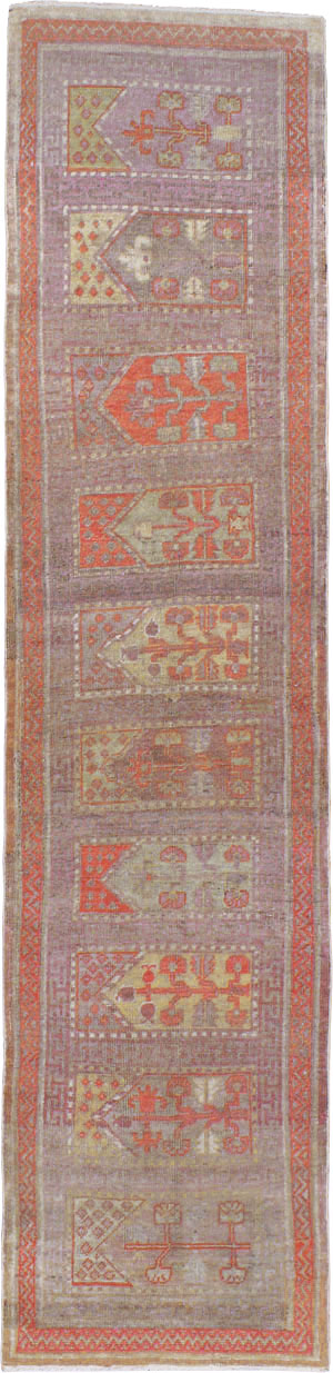 Vintage East Turkestan Khotan Saph Runner, No.17646 - Gss